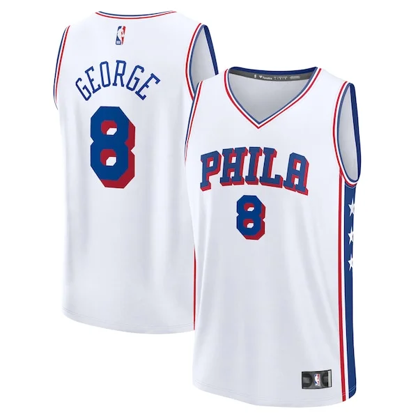 Trendy Fascinante Paul George Philadelphia 76ers Youth Fast Break Replica Player Jersey Association Edition White