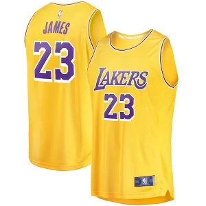 Prestigioso Splendido LeBron James Los Angeles Lakers Youth Fast Break Player Jersey Icon Edition Gold