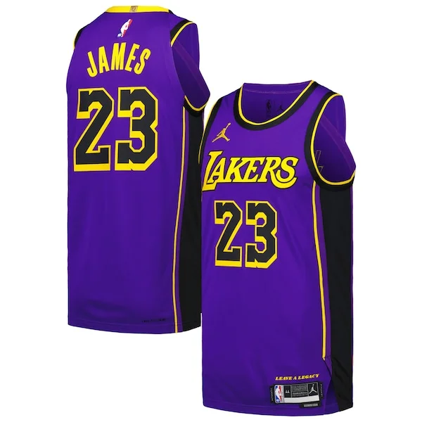 Raffinato Bellissimo Duraturo LeBron James Los Angeles Lakers Jordan Brand Authentic Player Jersey Statement Edition Purple
