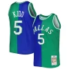 Raffinato Classico Jason Kidd Dallas Mavericks Hardwood Classics 1994/95 Split Swingman Jersey Blue/Green