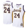 Raffinato Delizioso Men's Los Angeles Lakers Kobe Bryant White 2009 10 Hardwood Classics Authentic Jersey