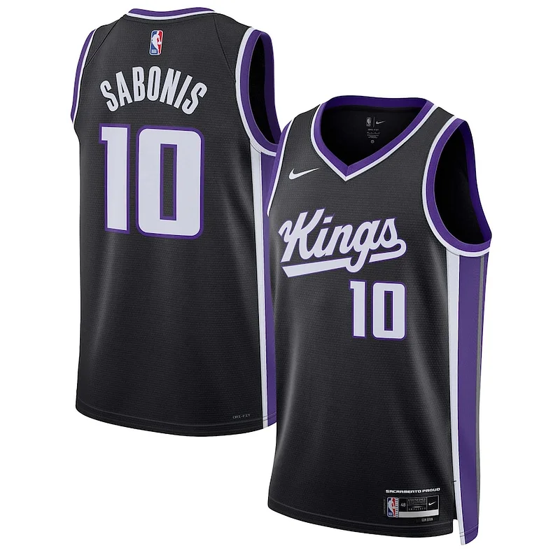 Versatile Trendy Domantas Sabonis Sacramento Kings Nike Unisex Swingman Jersey Association Edition Black