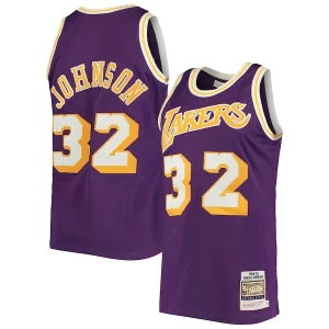 Raffinato Eccezionale Magic Johnson Los Angeles Lakers 1984/85 Hardwood Classics Authentic Jersey Purple/Gold