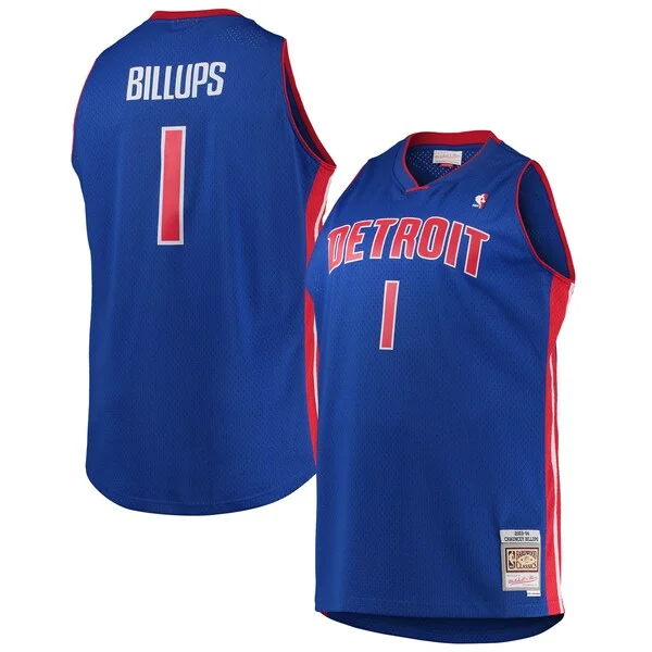Raffinato Fantastico Chauncey Billups Detroit Pistons 2003/04 Big & Tall Hardwood Classics Swingman Jersey Blue