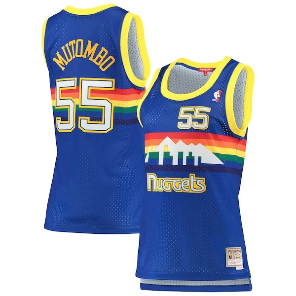 Raffinato Fascinante Sofisticato Dikembe Mutombo Denver Nuggets Women's 1991/92 Hardwood Classics Swingman Jersey Royal