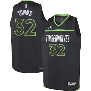 Raffinato Karl Anthony Towns Minnesota Timberwolves Jordan Brand Youth Swingman Jersey Statement Edition Black