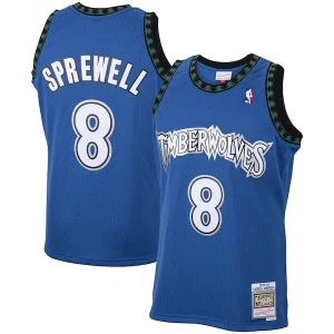 Raffinato Latrell Sprewell Minnesota Timberwolves 2001/02 Hardwood Classics Swingman Jersey Blue