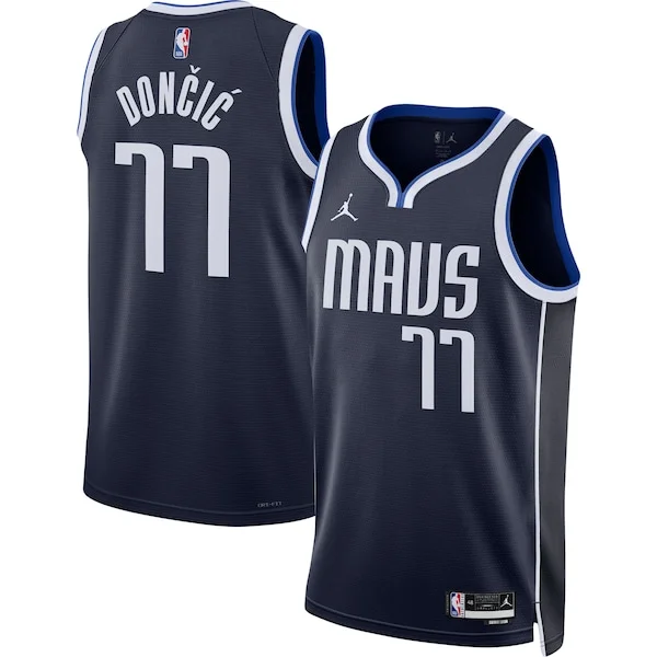 Raffinato Luka Dončić Dallas Mavericks Jordan Brand Unisex Swingman Jersey Statement Edition Navy