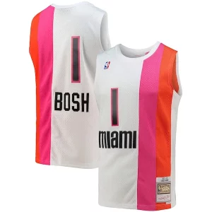 Raffinato Lussuoso Moderno Chris Bosh Miami Heat 2001/02 Hardwood Classics Swingman Jersey White