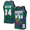 Raffinato Moderno Accattivante Ray Allen Milwaukee Bucks 1996/97 Hardwood Classics Marble Swingman Jersey Green