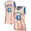 Raffinato Pratico Delizioso Dirk Nowitzki Dallas Mavericks Women's 75th Anniversary Rose Gold 1998 Swingman Jersey Pink