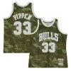 Raffinato Scottie Pippen Chicago Bulls Hardwood Classics 1997/98 Ghost Green Swingman Jersey Camo