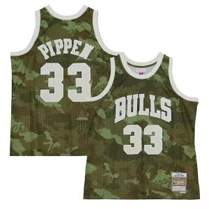 Raffinato Scottie Pippen Chicago Bulls Hardwood Classics 1997/98 Ghost Green Swingman Jersey Camo