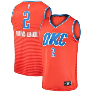 Raffinato Shai Gilgeous Alexander Oklahoma City Thunder Fast Break Team Replica Jersey Statement Edition Orange