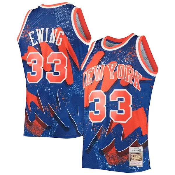 Raffinato Splendido Patrick Ewing New York Knicks Hardwood Classics 1991/92 Hyper Hoops Swingman Jersey Blue