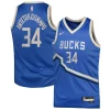 Raffinato Trendy Giannis Antetokounmpo Milwaukee Bucks Nike Youth 2024/25 Swingman Player Jersey City Edition Royal
