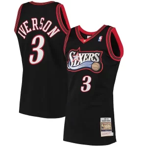 Resistente Allen Iverson Philadelphia 76ers 1997/98 Hardwood Classics Authentic Jersey Black