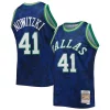 Resistente Carino Dirk Nowitzki Dallas Mavericks Hardwood Classics 1998/99 Lunar New Year Swingman Jersey Blue