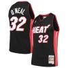 Resistente Classico Duraturo Shaquille O'Neal Miami Heat Hardwood Classics Swingman Jersey Black