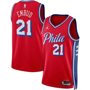 Resistente Cool Joel Embiid Philadelphia 76ers Jordan Brand Unisex Swingman Jersey Statement Edition Red
