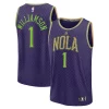 Trendy Gorgeous Classico Zion Williamson New Orleans Pelicans 2024/25 Fast Break Player Jersey City Edition Purple