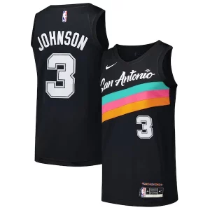 Resistente Elegante Versatile Keldon Johnson San Antonio Spurs Nike Swingman Player Jersey City Edition Black