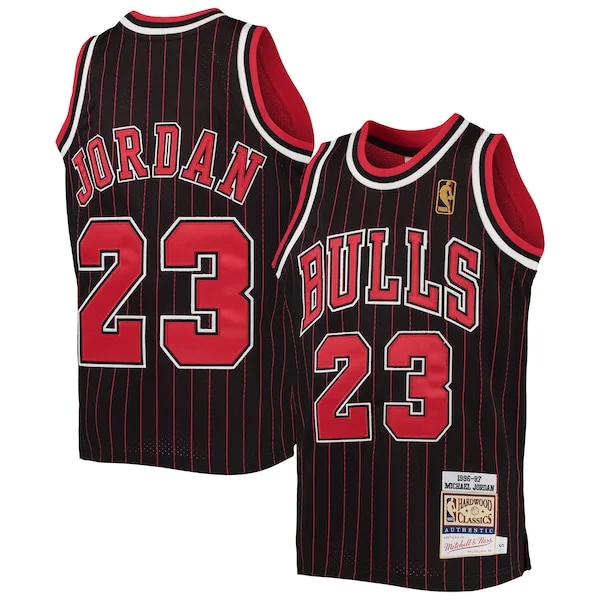 Resistente Fantastico Meraviglioso Michael Jordan Chicago Bulls Youth 1996 97 Hardwood Classics Authentic Jersey Black/Red/Red/White