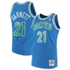 Resistente Kevin Garnett Minnesota Timberwolves 1995/96 Hardwood Classics Swingman Jersey Blue
