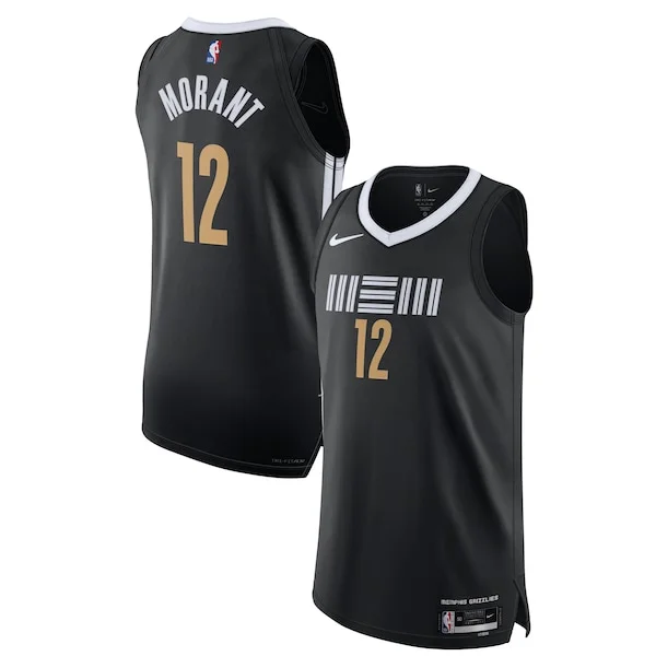 Resistente Nike Ja Morant Memphis Grizzlies Authentic Jersey City Edition Black