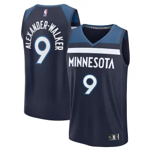 Resistente Prestigioso Nickeil Alexander Walker Minnesota Timberwolves Fast Break Replica Player Jersey Icon Edition Navy
