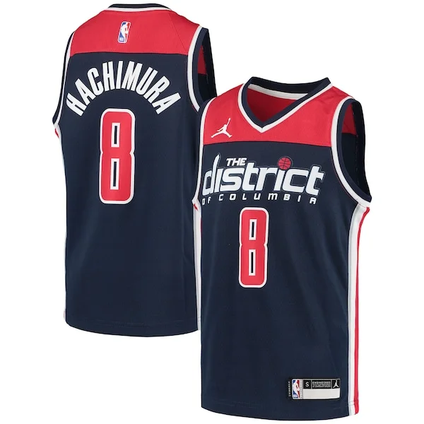 Resistente Rui Hachimura Washington Wizards Jordan Brand Youth 2020/21 Swingman Player Jersey Statement Edition Navy