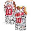 Resistente Sam Cassell Houston Rockets 1993/94 Hardwood Classics Doodle Swingman Jersey White