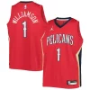 Robusto Accattivante Zion Williamson New Orleans Pelicans Jordan Brand Youth 2020/21 Swingman Player Jersey Statement Edition Red