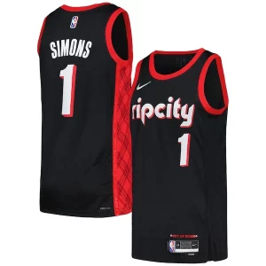 Robusto Anfernee Simons Portland Trail Blazers Nike Swingman Player Jersey City Edition Black/Red