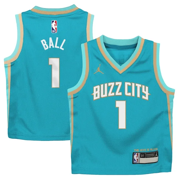 Robusto Cool Fascinante LaMelo Ball Charlotte Hornets Jordan Brand Preschool 2023/24 Swingman Replica Jersey City Edition Teal