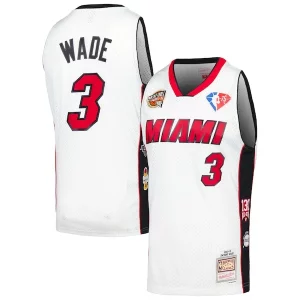 Robusto Cool Resistente Dwyane Wade Miami Heat Unisex Hall of Fame Class of 2023 Throwback Swingman Jersey White