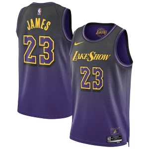 Robusto Delizioso Fantastico LeBron James Los Angeles Lakers Nike Unisex 2024/25 Swingman Player Jersey City Edition Purple