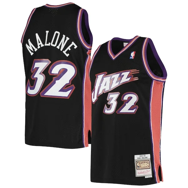Robusto Fascinante Karl Malone Utah Jazz 2001/02 Hardwood Classics Swingman Jersey Black