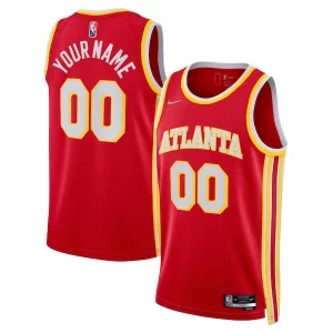 Robusto Lussuoso Atlanta Hawks Nike 2021/22 Diamond Swingman Custom Jersey Icon Edition Red