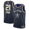 Robusto Resistente Versatile Joel Embiid Jordan Brand Unisex 2024 NBA All Star Game Swingman Jersey Navy