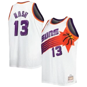 Robusto Steve Nash Phoenix Suns Big & Tall Hardwood Classics 1996/97 Swingman Jersey White/Black