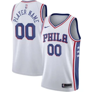 Sofisticato Bellissimo Philadelphia 76ers Nike 2020/21 Swingman Custom Jersey Association Edition White