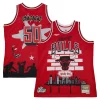 Sofisticato Carino Lussuoso Chicago Bulls x Tats Cru Hardwood Classics Fashion Jersey Red