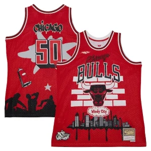 Sofisticato Carino Lussuoso Chicago Bulls x Tats Cru Hardwood Classics Fashion Jersey Red