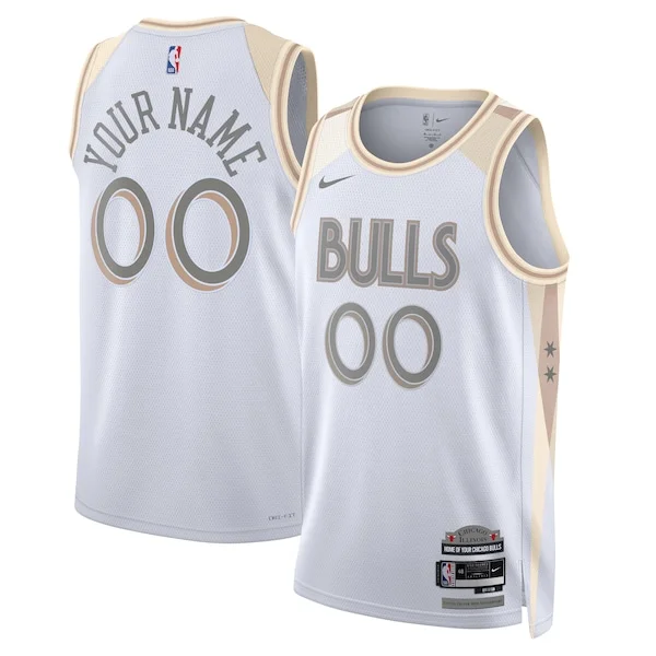 Sofisticato Chicago Bulls Nike Unisex 2024/25 Custom Swingman Jersey City Edition White