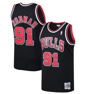 Sofisticato Comodo Cool Dennis Rodman Chicago Bulls 1997/98 Hardwood Classics Swingman Jersey Black