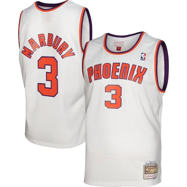 Sofisticato Gorgeous Stephon Marbury Phoenix Suns 2001/02 Hardwood Classics Swingman Jersey White