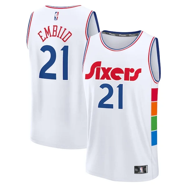 Accattivante Cool Joel Embiid Philadelphia 76ers 2024/25 Fast Break Player Jersey City Edition White