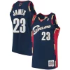 Sofisticato LeBron James Cleveland Cavaliers Hardwood Classics Swingman Jersey Navy