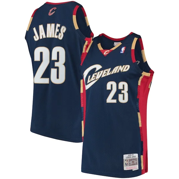 Sofisticato LeBron James Cleveland Cavaliers Hardwood Classics Swingman Jersey Navy